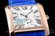 Swiss Grade Cartier Tank MC Automatic watch  Rose Gold Blue Leather Strap (5)_th.jpg